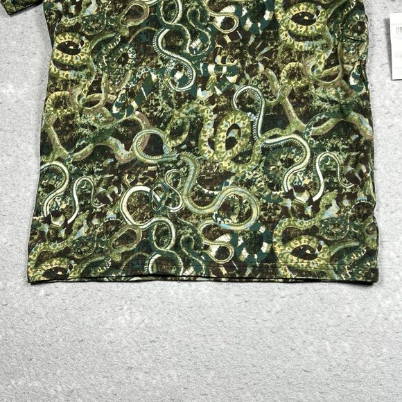 International Concepts Hooded Shirt Mens size X-Small Green Snake Print NWT - Picture 5 of 11